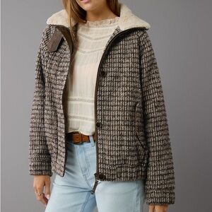 American Eagle sherpa bomber jacket